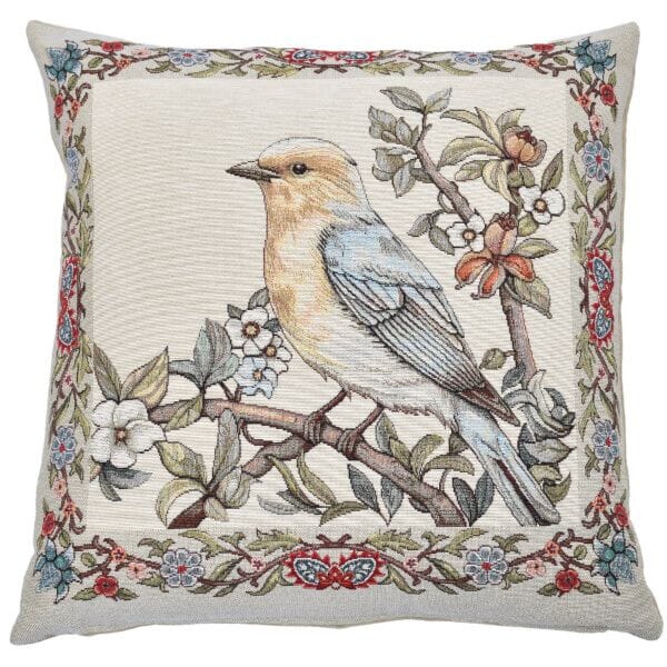 Morris Bird II Tapestry Cushion with Feather Filler - Hines - 1266 - Morris Wallpaper
