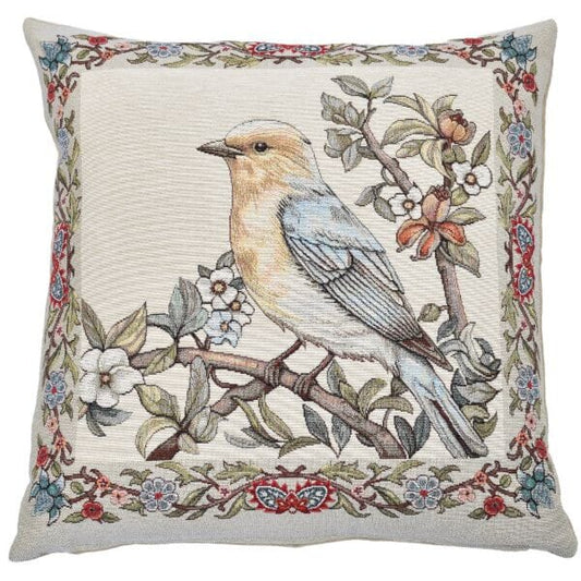 Morris Bird II Tapestry Cushion with Feather Filler - Hines - 1266 - Morris Wallpaper