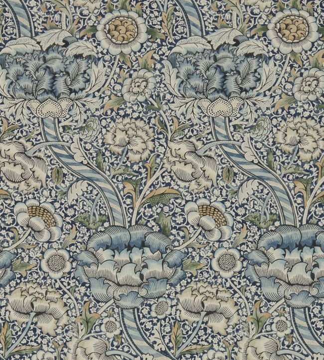 Morris & Co - 216805 - Blue/Stone - Morris Wallpaper