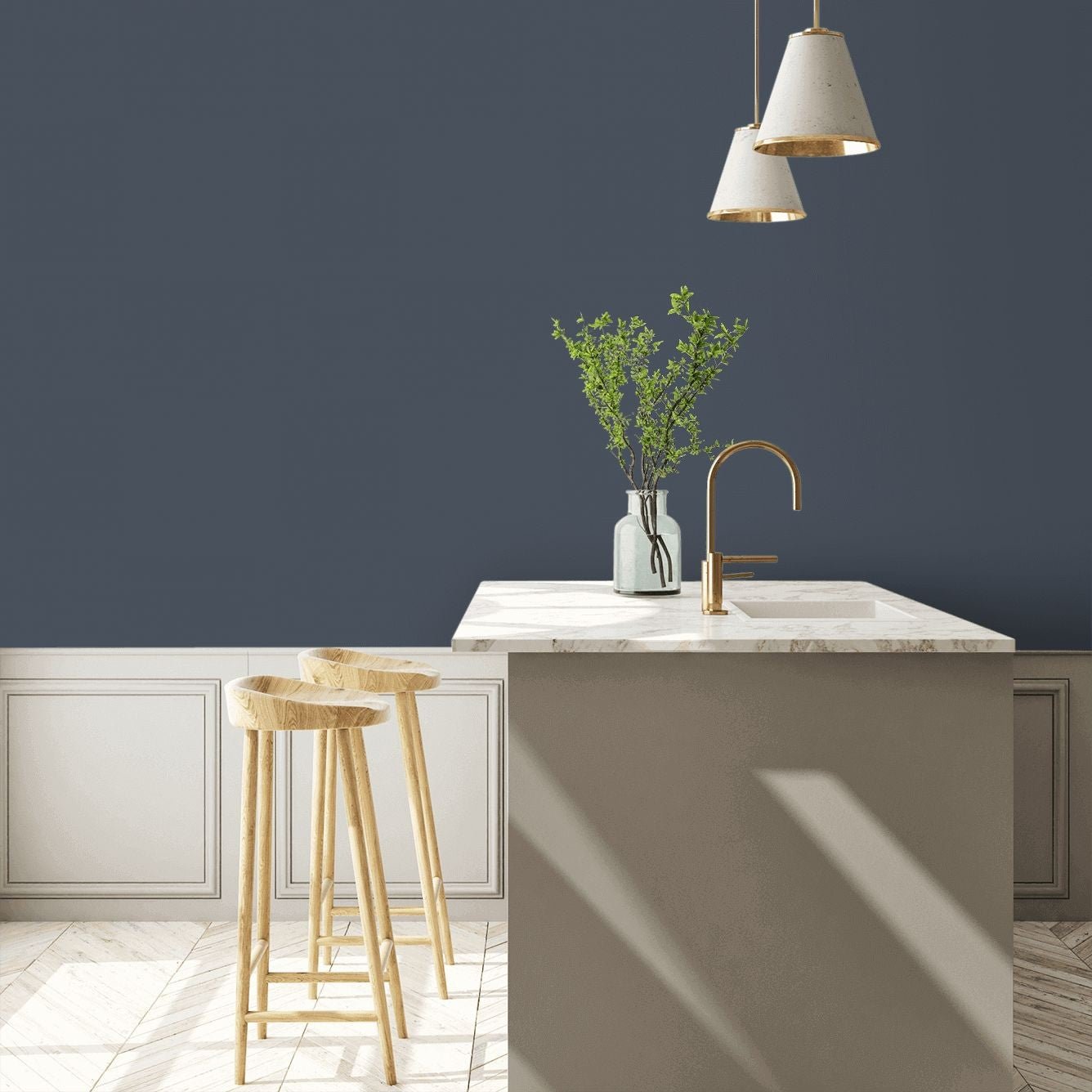 Morris & Co Paint -  Inky Fingers - Eggshell - 1 litre - Morris Wallpaper