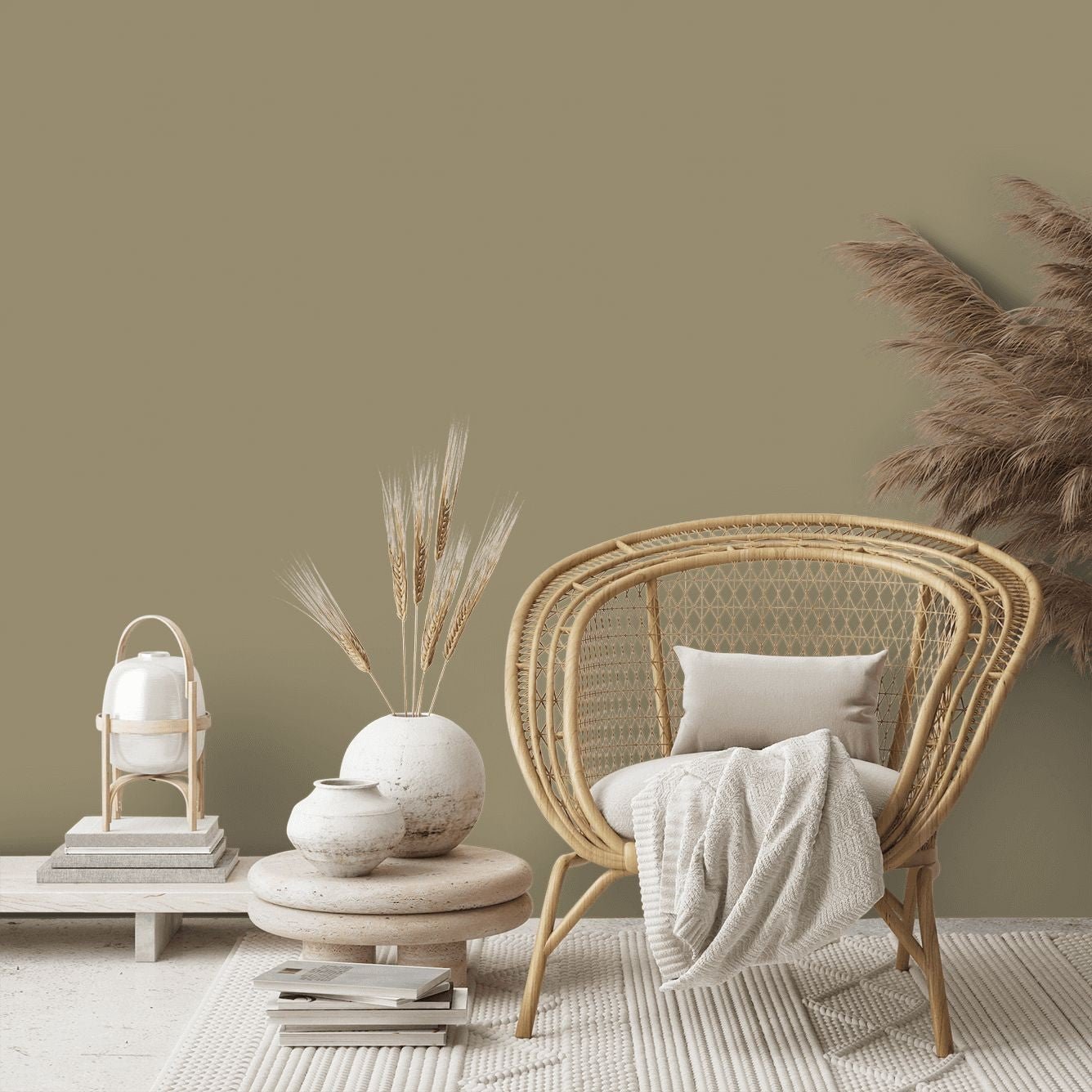 Morris & Co Paint -  Olive Fruit - Eggshell - 1 litre - Morris Wallpaper