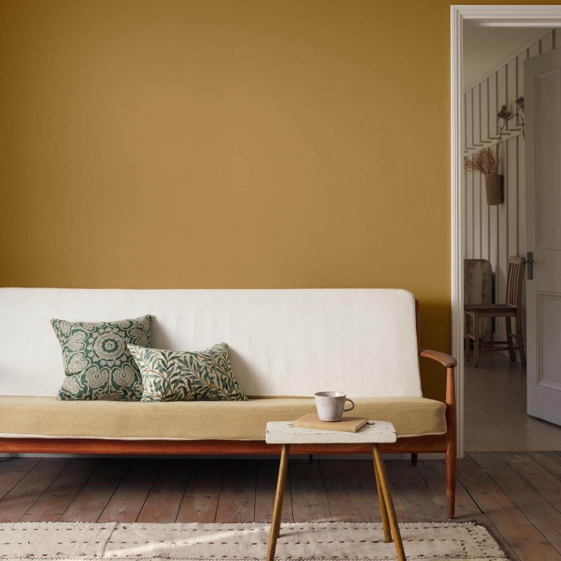 Morris & Co Paint -  Sussex Rush - Eggshell - 1 litre - Morris Wallpaper