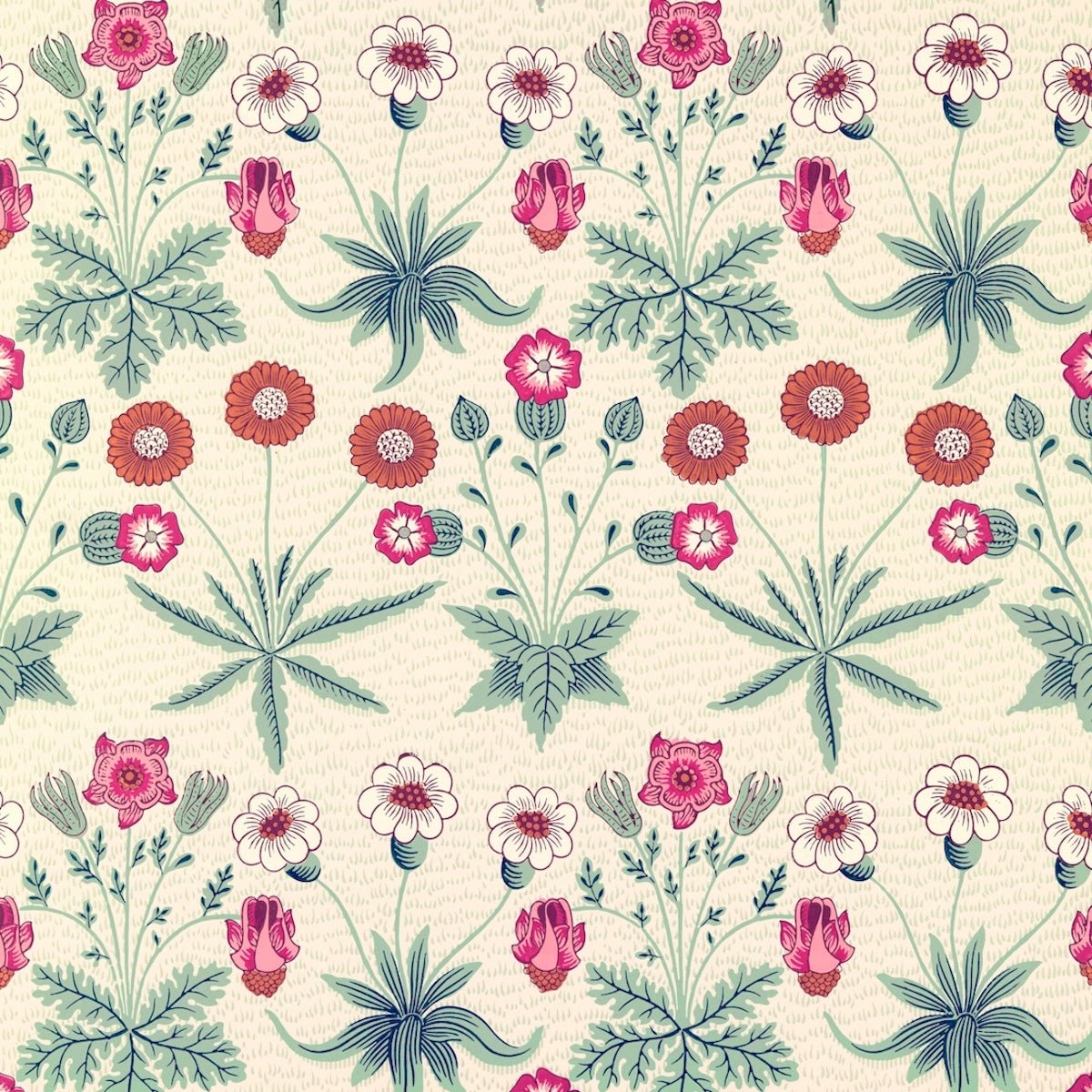1011 - Daisy Wallpaper - Daisy Cream by Morris Collections