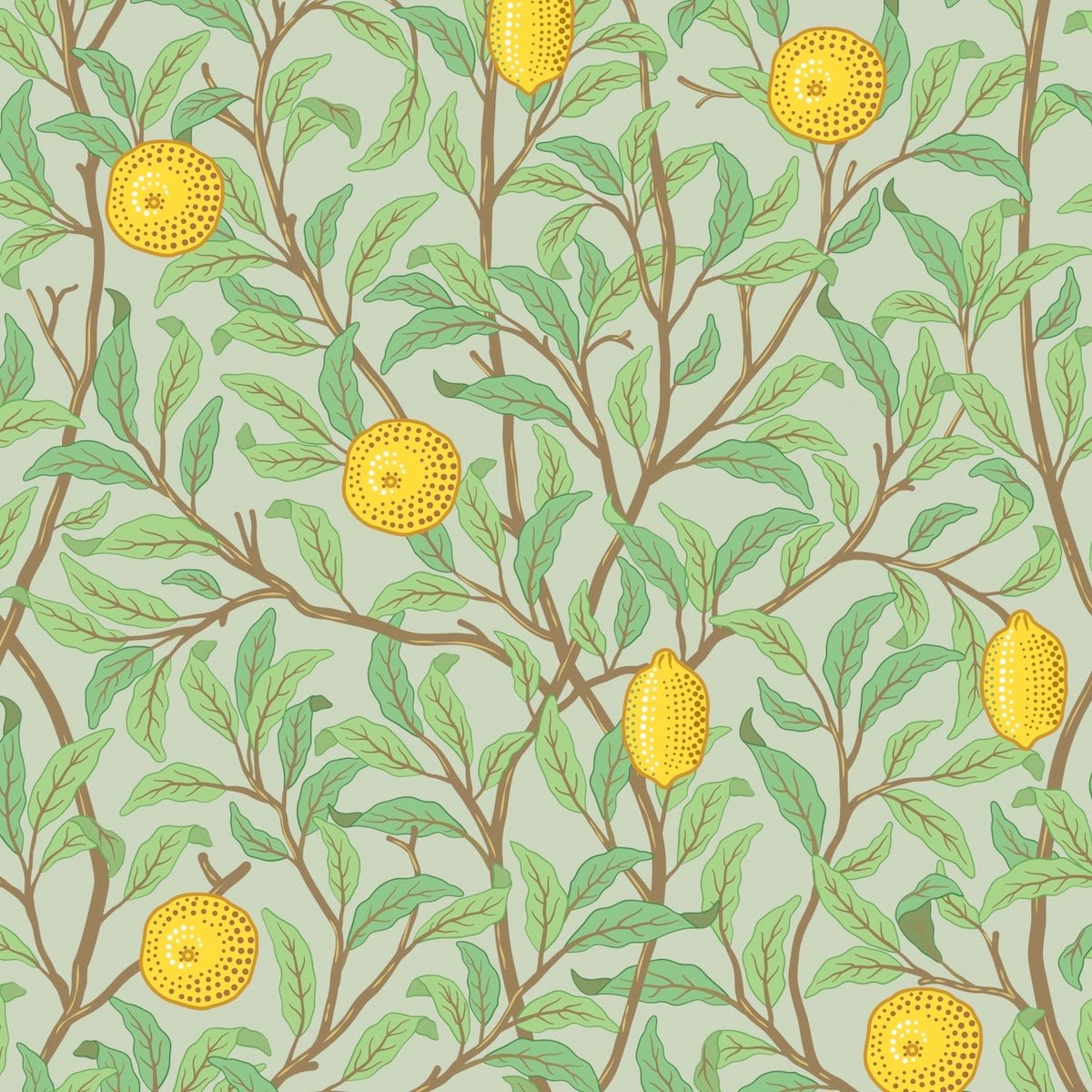 1046 - Lemon Tree Wallpaper - Olive-Green by Morris Collections