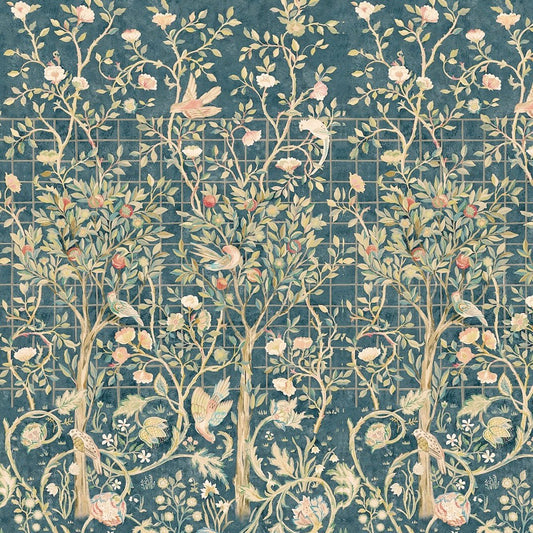 1052 - Melsetter Wide Width Wallpaper - Panel - Melsetter Ink by Morris Collections