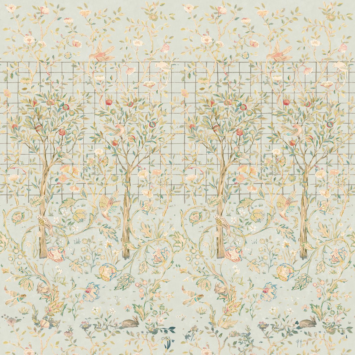 1053 - Melsetter Wide Width Wallpaper - Panel - Melsetter Grey by Morris Collections