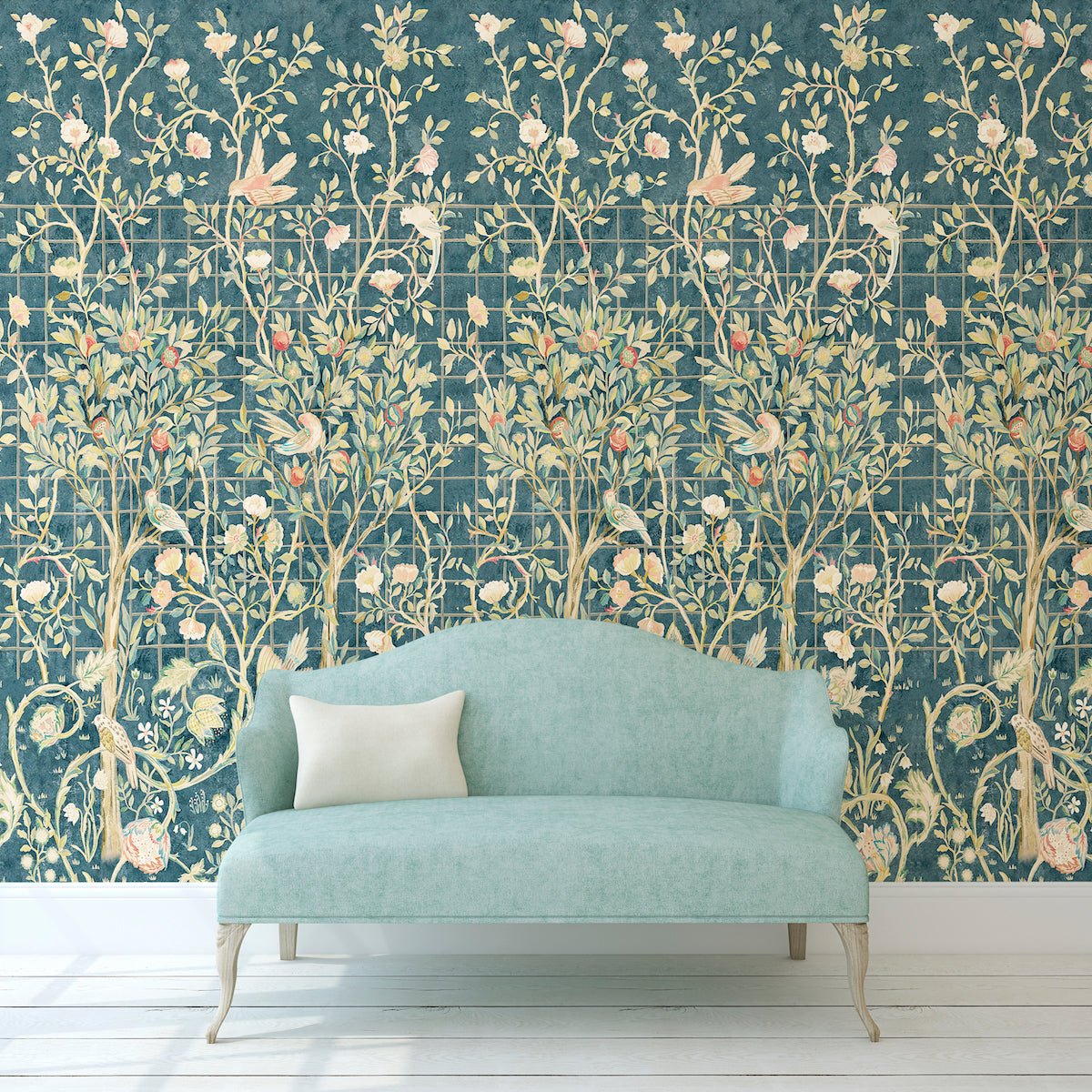 1052 - Melsetter Wide Width Wallpaper - Panel - Melsetter Ink by Morris Collections