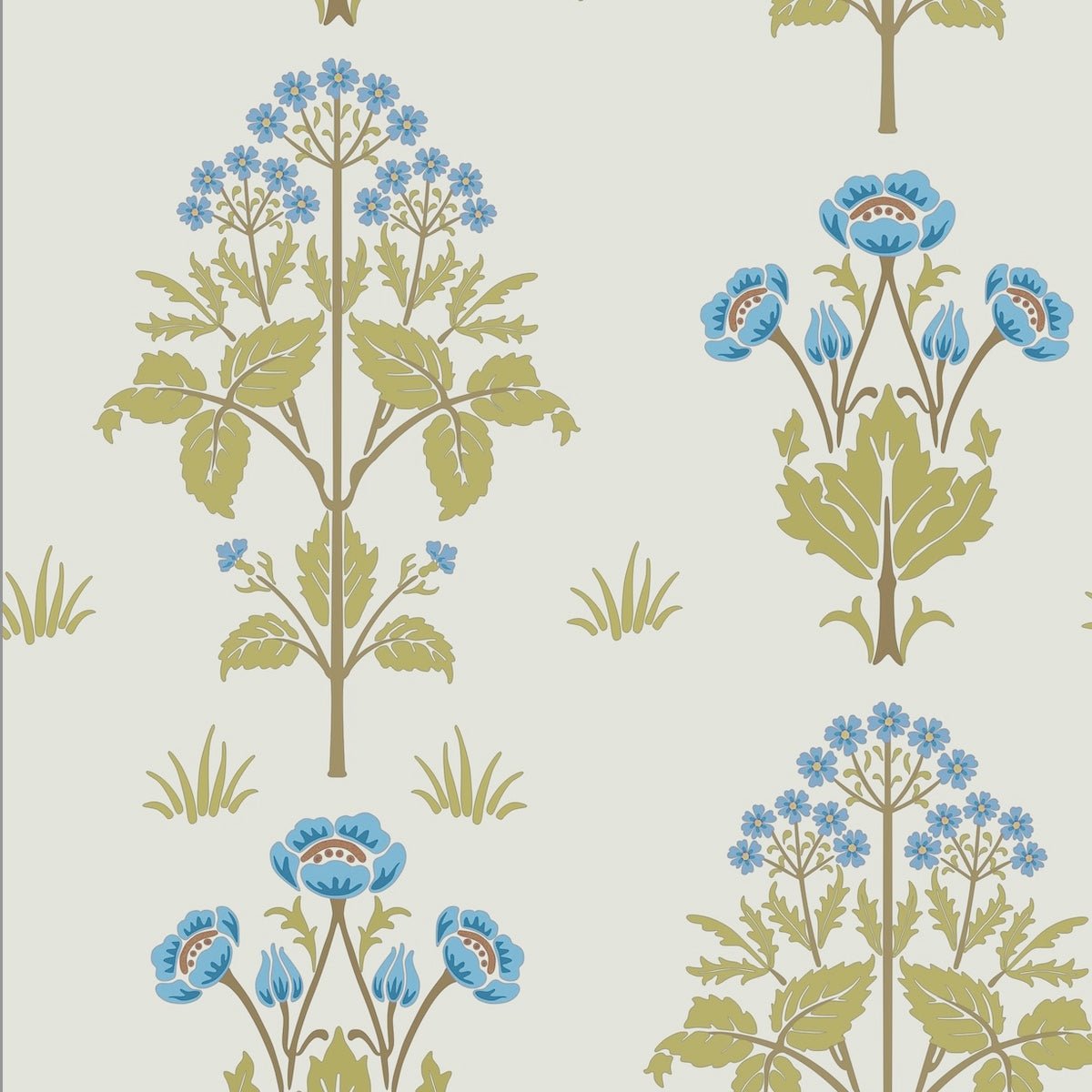 1056 - Meadow Sweet Wallpaper - Meadow Blueberry by Morris Collections