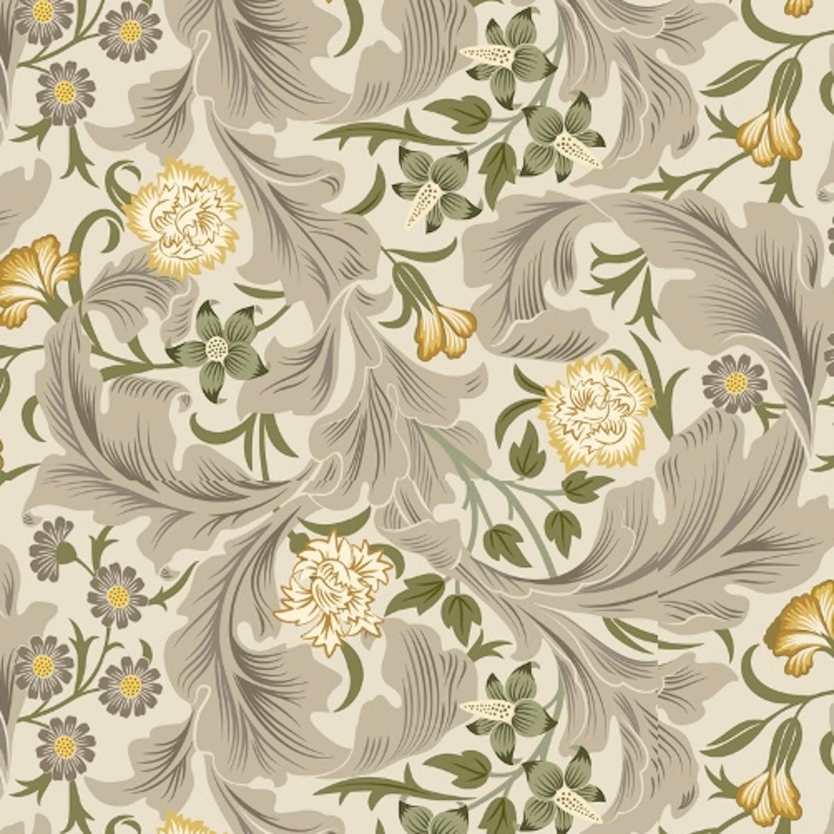 1058 - Leicester Wallpaper - Leicester Dove Grey by Morris Collections