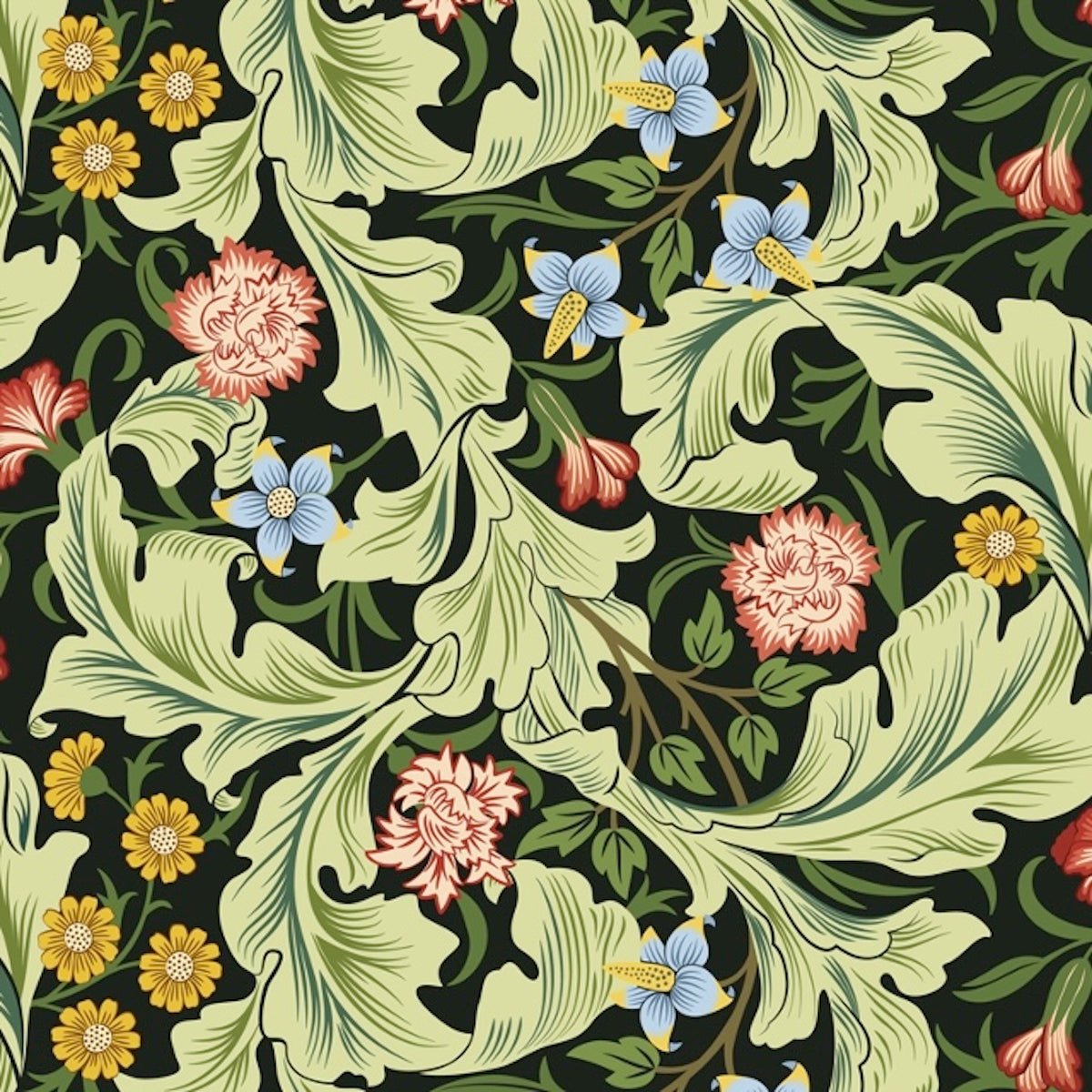 1061 - Leicester Wallpaper - Leicester Moss by Morris Collections