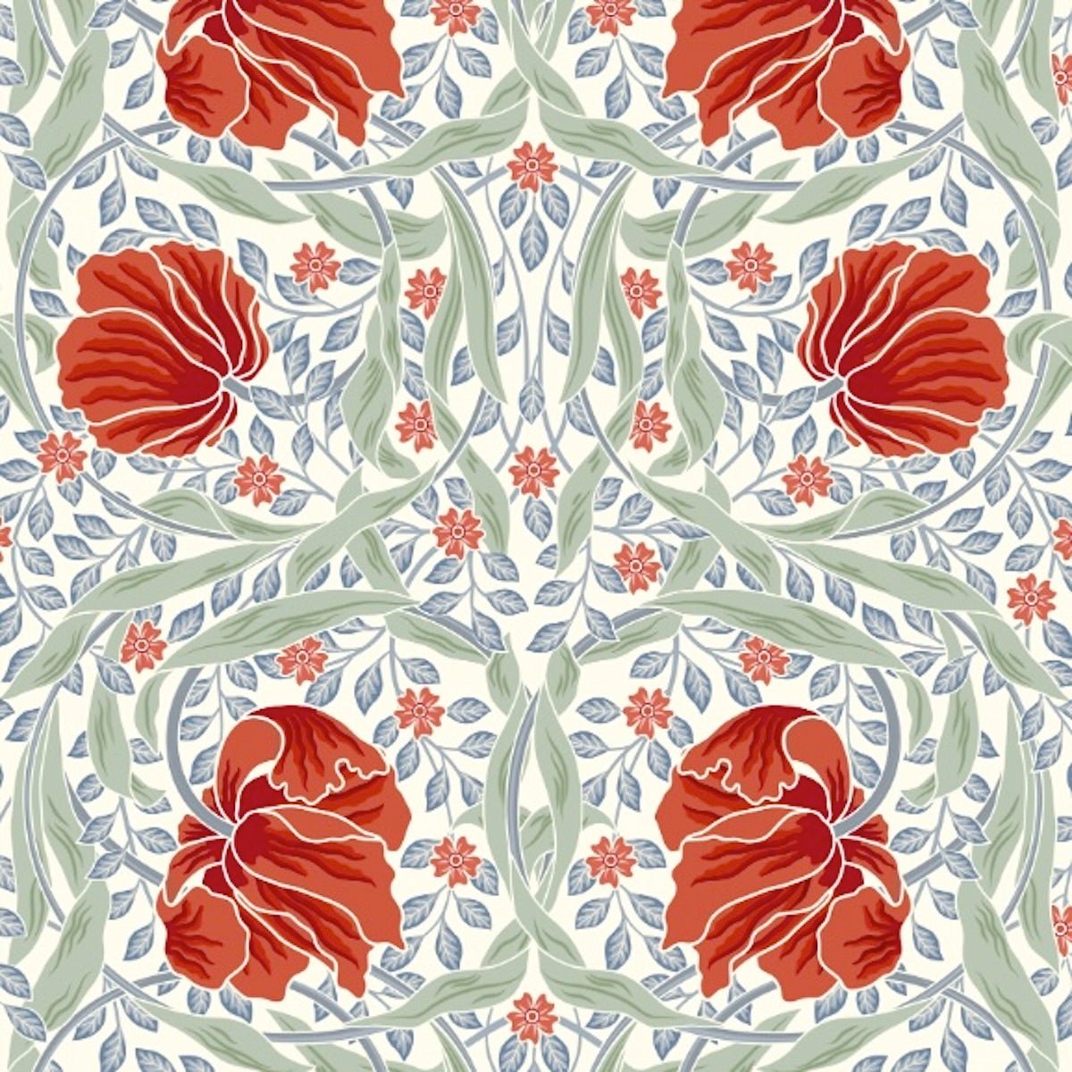 1070 - Pimpernel Wallpaper - Strawberry Red by Morris Collections