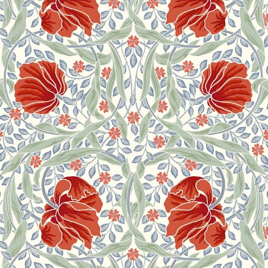 1070 - Pimpernel Wallpaper - Strawberry Red by Morris Collections