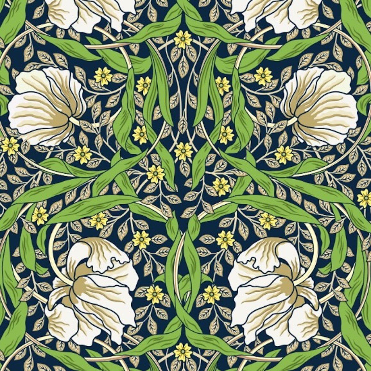 1071 - Pimpernel Wallpaper - Kiwi Green by Morris Collections