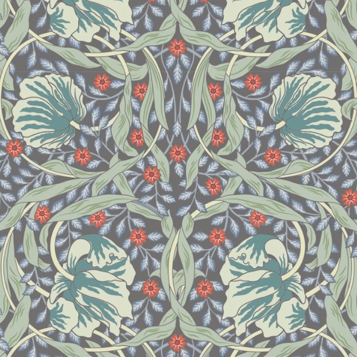 1073 - Pimpernel Wallpaper - Light Grey-Blue by Morris Collections