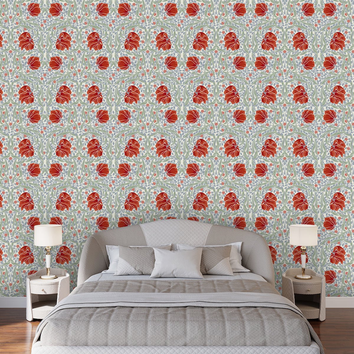 1070 - Pimpernel Wallpaper - Strawberry Red by Morris Collections