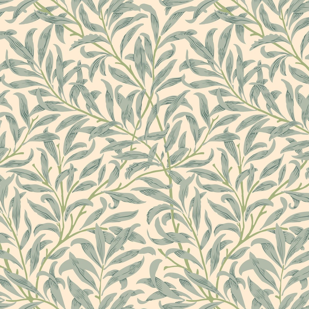 1079 - Willow Boughs Wallpaper - Willow Cream by Morris Collections