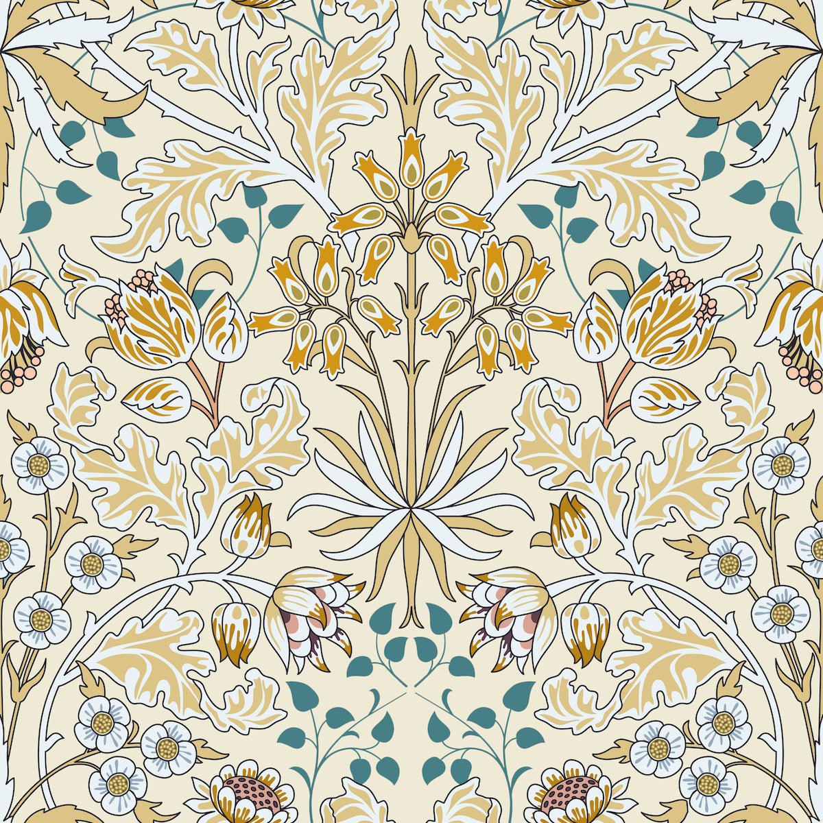 1080 - Woodland Wallpaper - Woodland Cream by Morris Collections