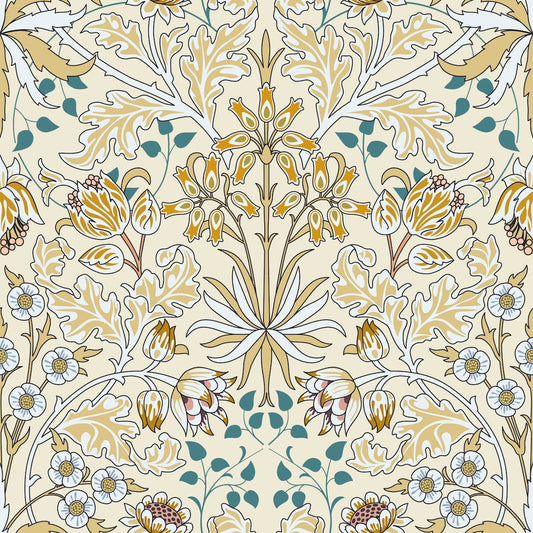 1080 - Woodland Wallpaper - Woodland Cream by Morris Collections