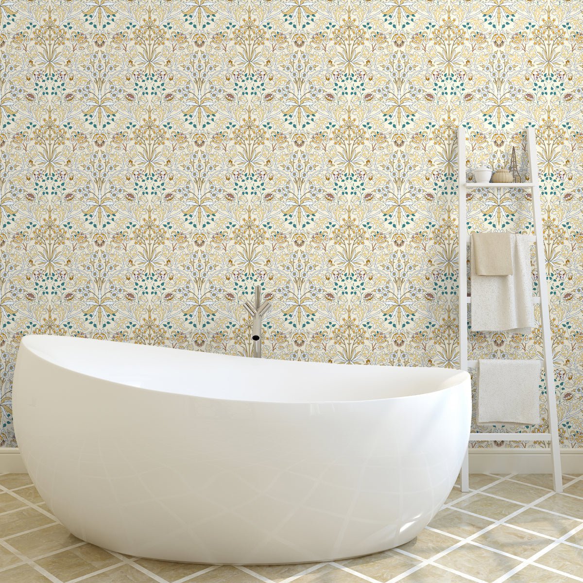 1080 - Woodland Wallpaper - Woodland Cream by Morris Collections