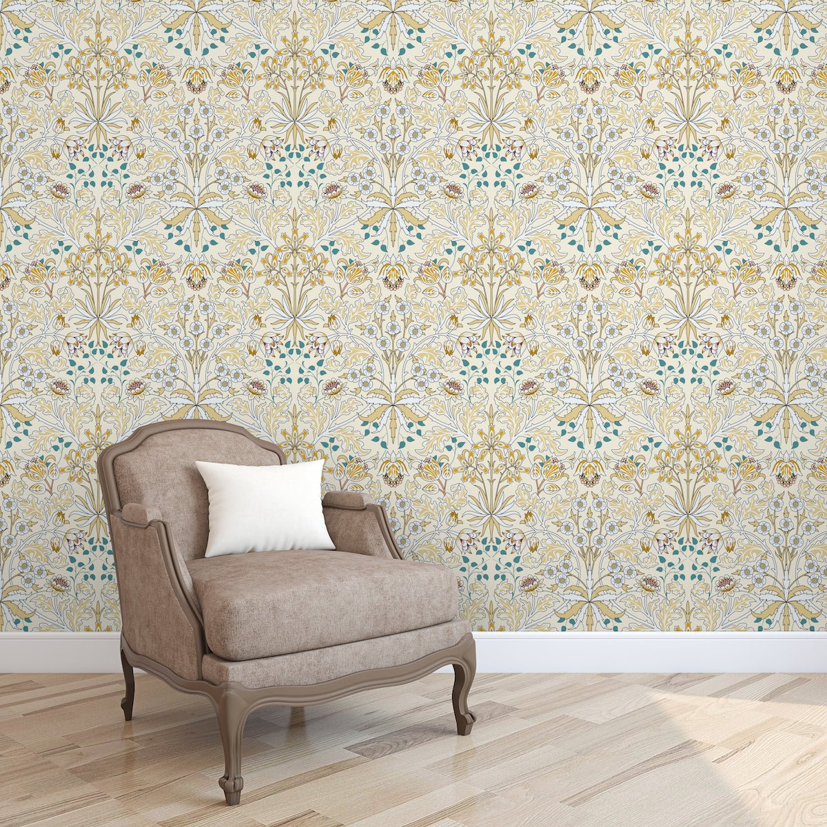 1080 - Woodland Wallpaper - Woodland Cream by Morris Collections