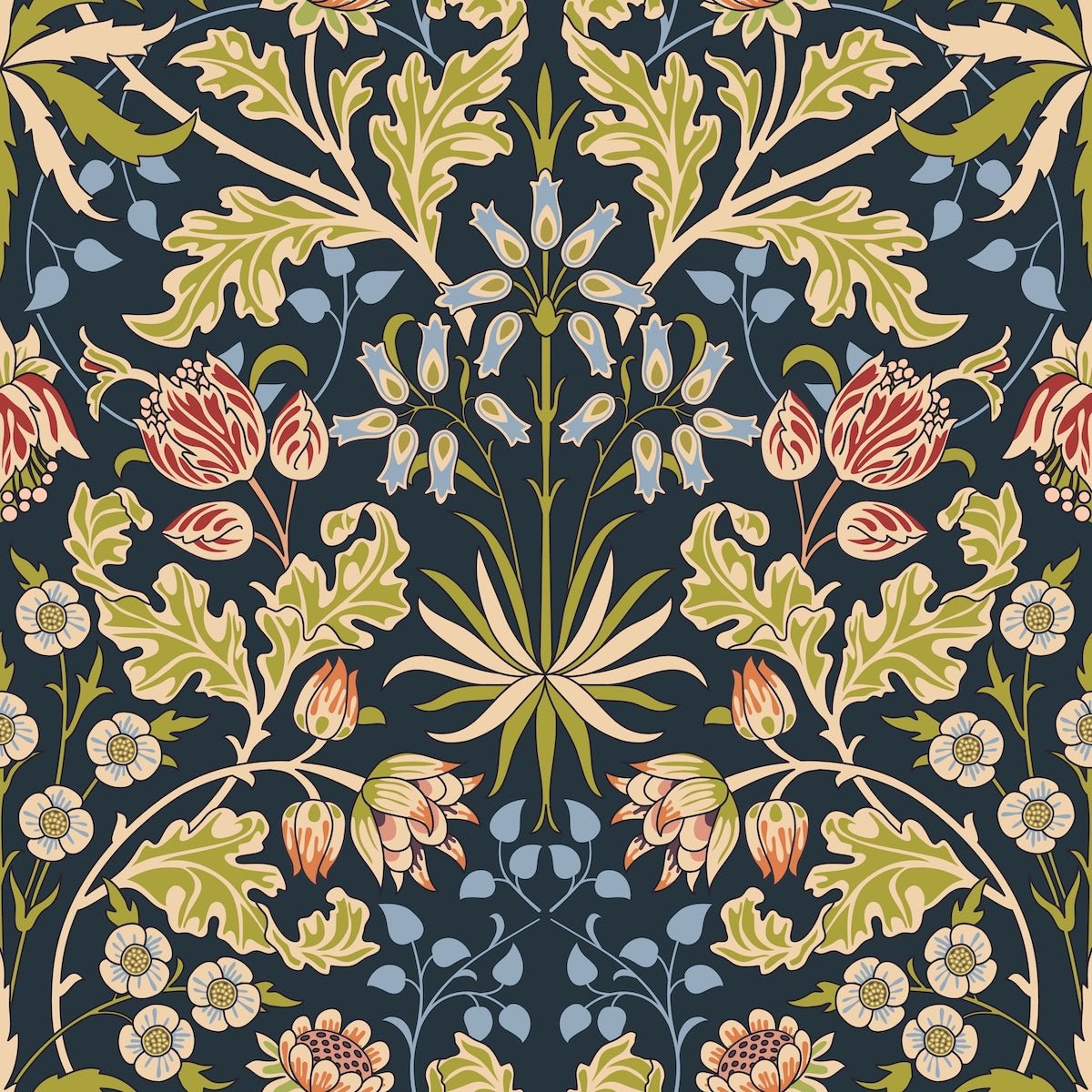 1083 - Woodland Wallpaper - Woodland Blue by Morris Collections