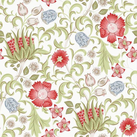1096 - Summer Field Wallpaper - Linen Cream by Morris Collections