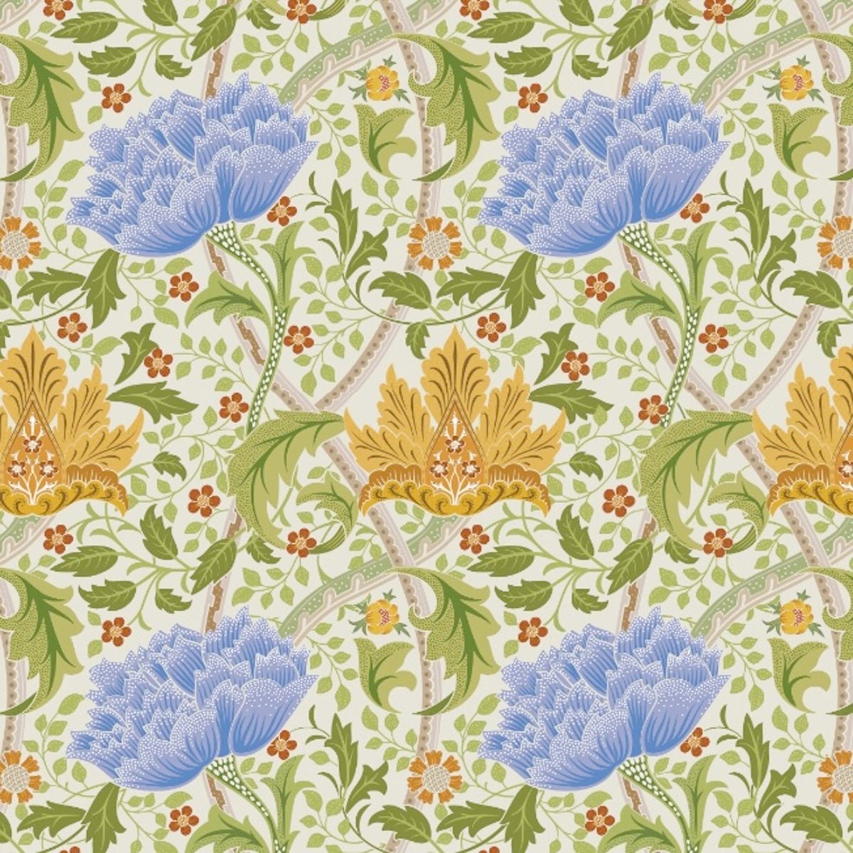 1102 - Windrush Wallpaper - Mint Blue by Morris Collections