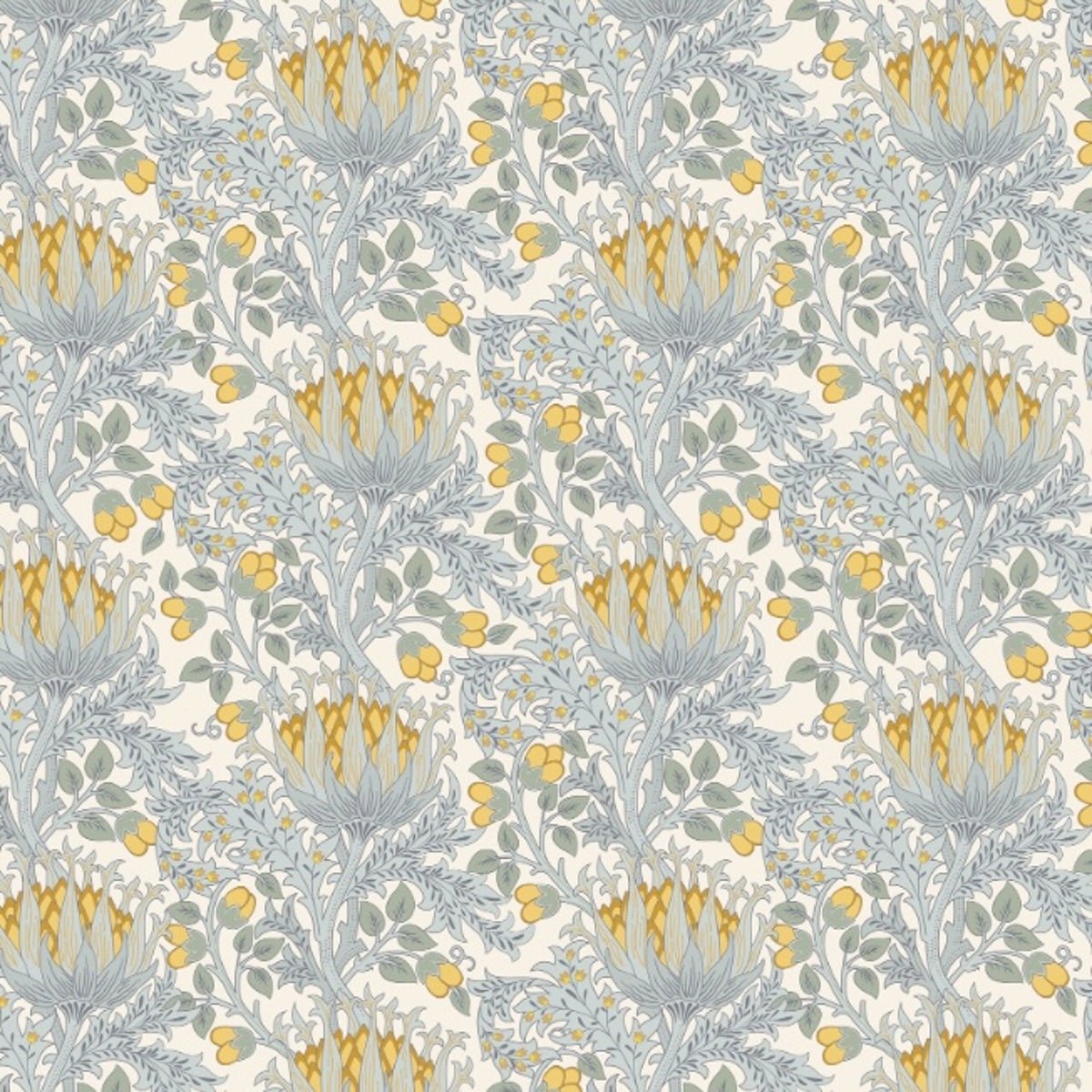 1111 - Artichoke Wallpaper - Gold Grey by Morris Collections