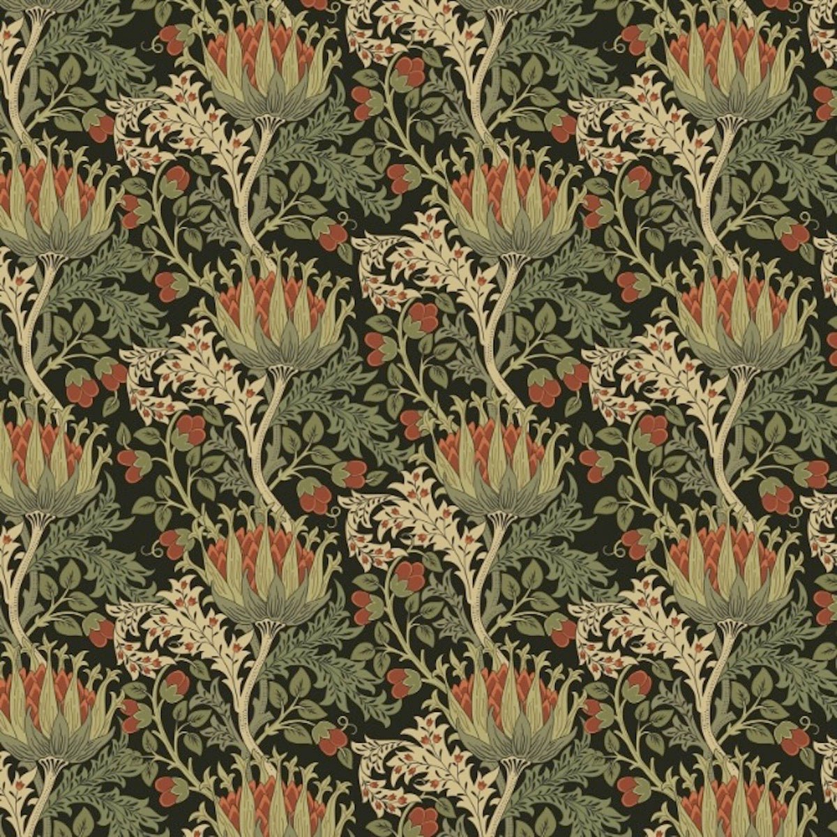 1113 - Artichoke Wallpaper - Heather Light Green by Morris Collections