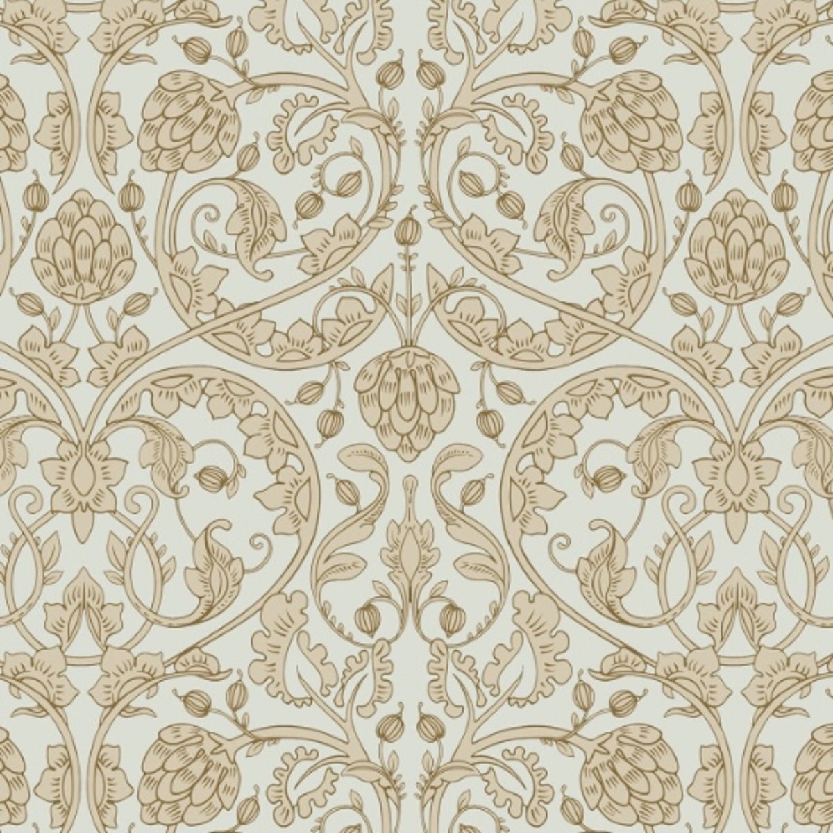 1128 - Hydrangea Wallpaper - Grey-Blue by Morris Collections