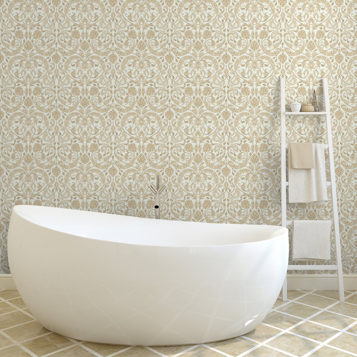 1128 - Hydrangea Wallpaper - Grey-Blue by Morris Collections