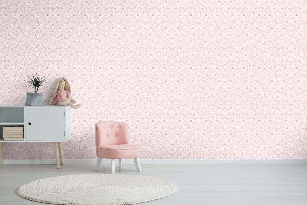 1132 - Pure Poppy Wallpaper - Poppy Pink by Morris Collections