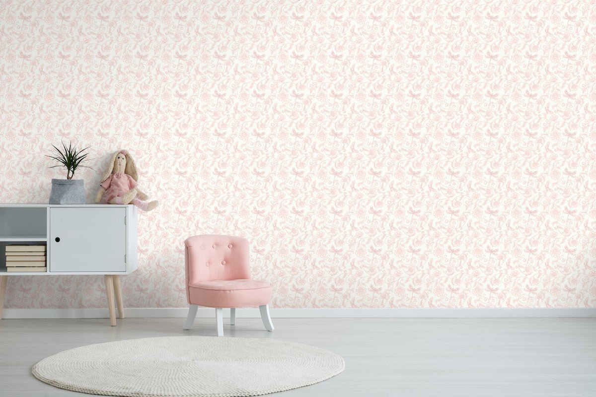 1134 - Dragonfly Wallpaper - Fuschia by Morris Collections