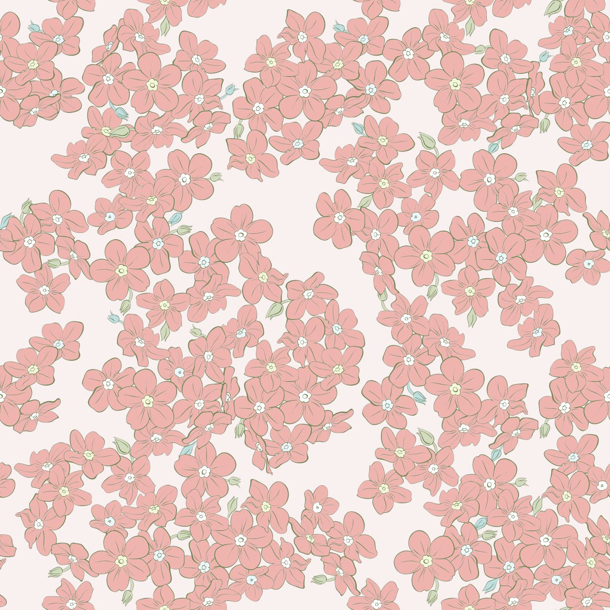 1137 - Anemone Wallpaper - Pink by Morris Collections