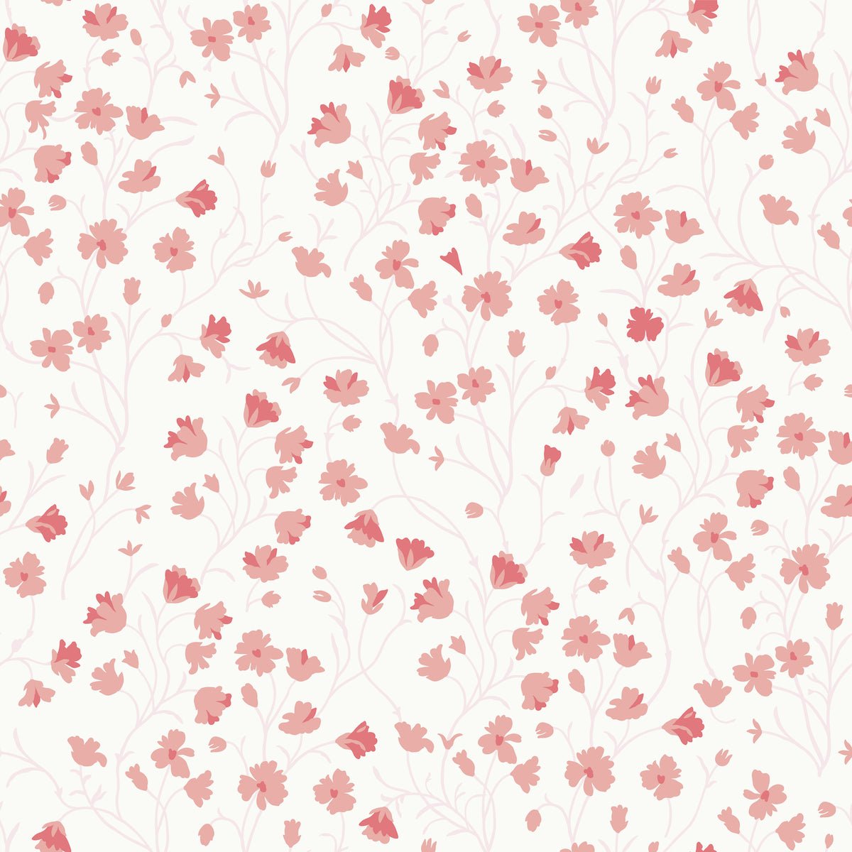 1139 - Forget Me Not Wallpaper - Pale Pink by Morris Collections
