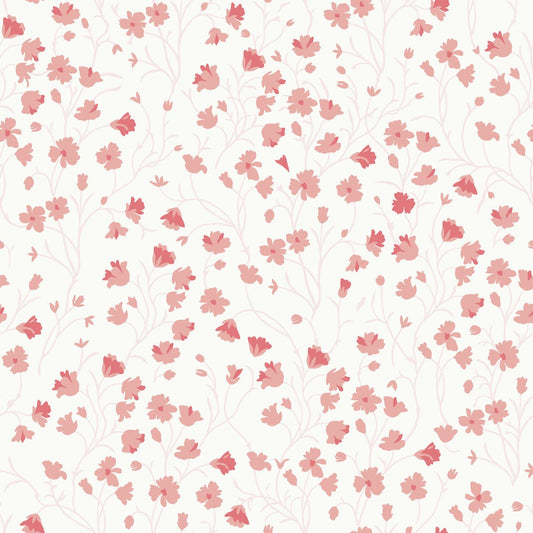 1139 - Forget Me Not Wallpaper - Pale Pink by Morris Collections