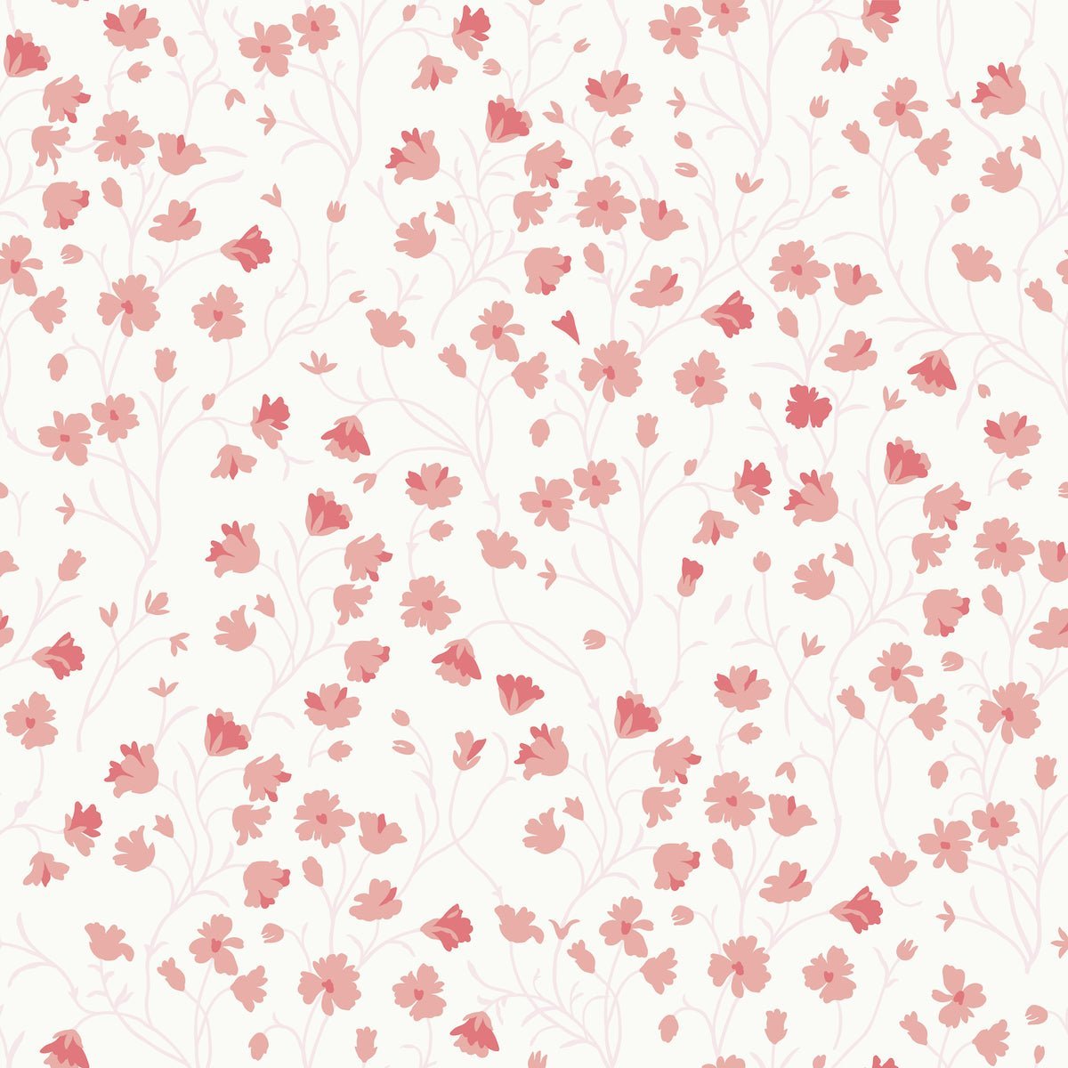 1139 - Forget Me Not Wallpaper - Pale Pink by Morris Collections