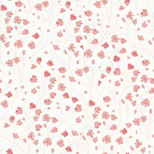 1139 - Forget Me Not Wallpaper - Pale Pink by Morris Collections