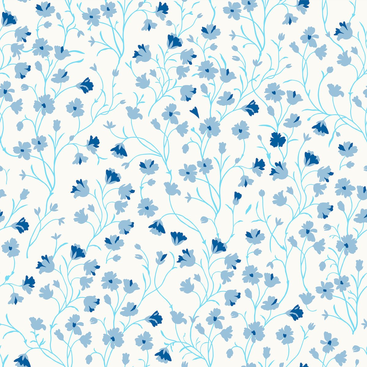 1140 - Forget Me Not Wallpaper - Light Blue by Morris Collections