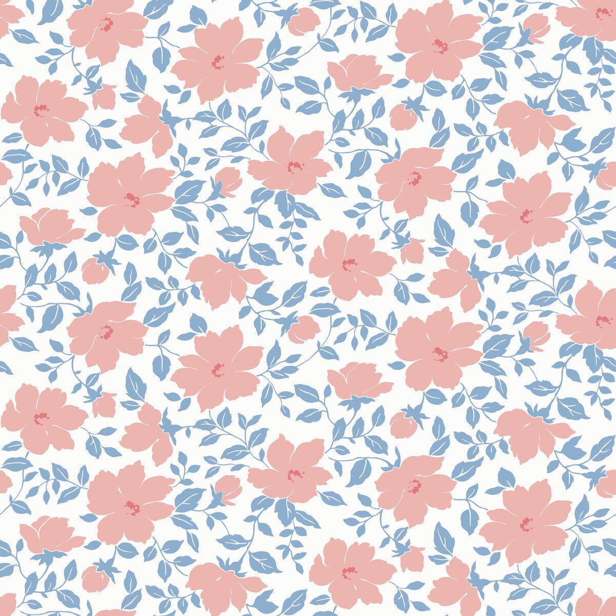 1143 - Peonie Wallpaper - Cotton Pink by Morris Collections