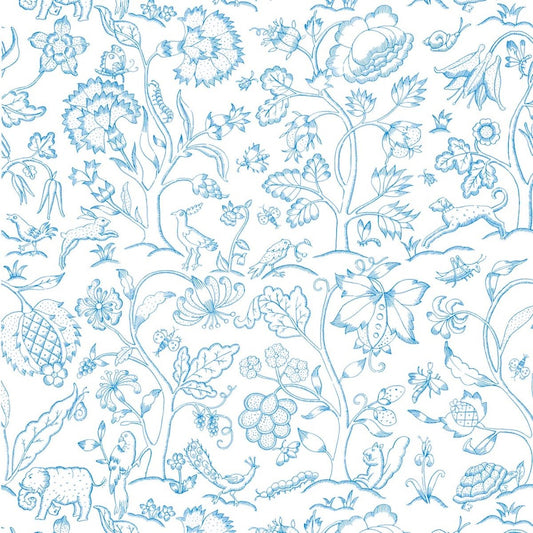 1145 - Middlemore Wallpaper - Garden Blue by Morris Collections