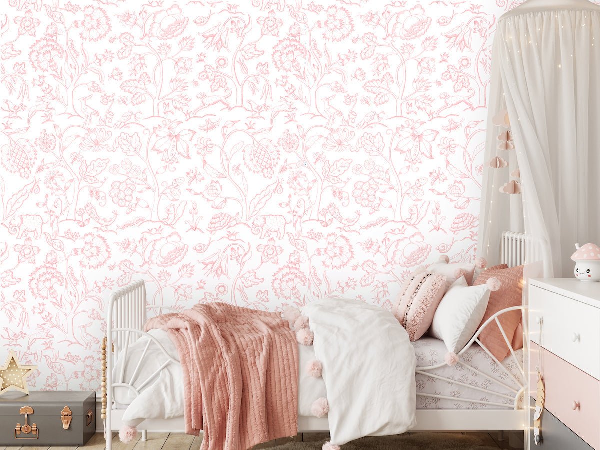 1146 - Middlemore Wallpaper - Garden Pink by Morris Collections