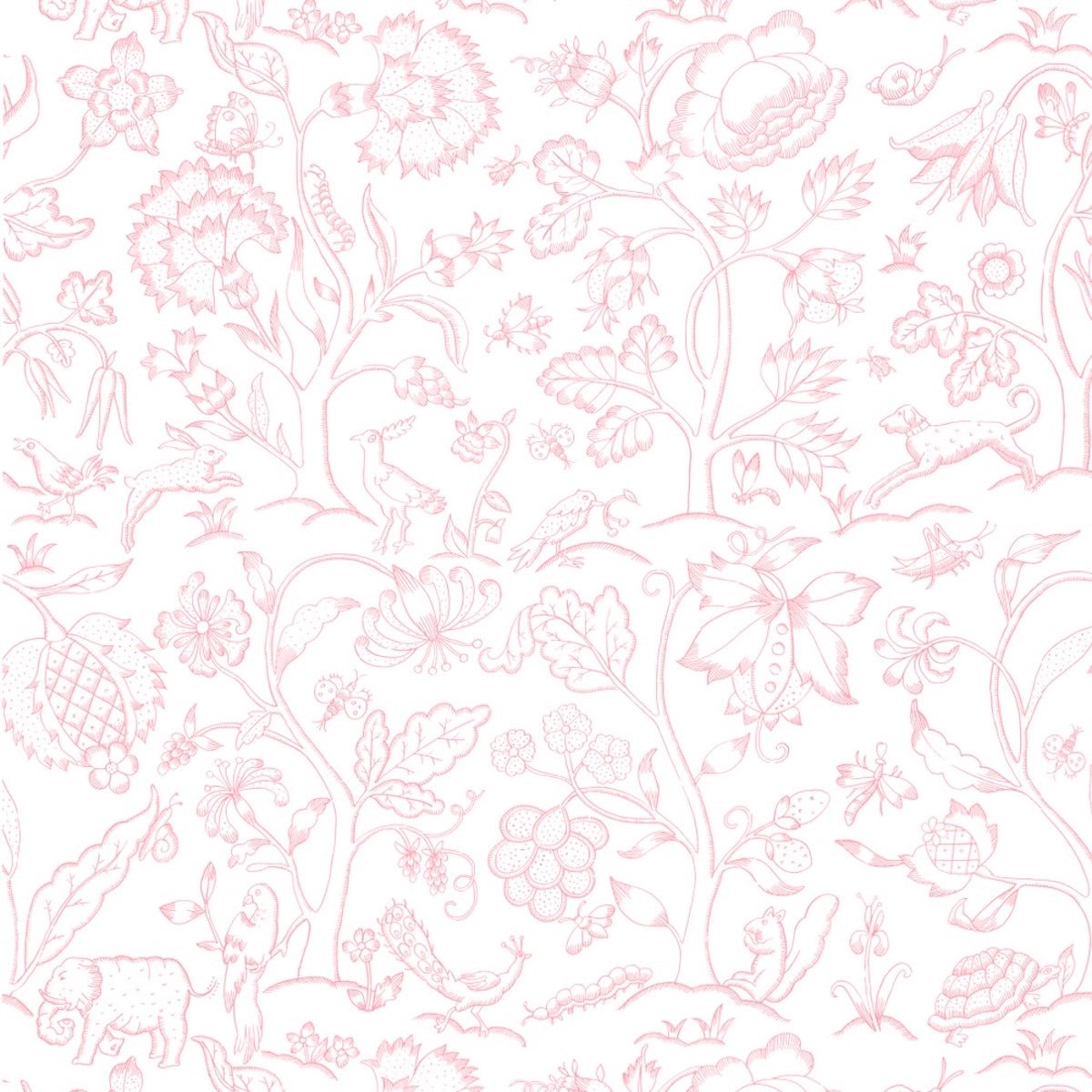 1146 - Middlemore Wallpaper - Garden Pink by Morris Collections