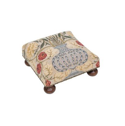 Morris Flowerpot Tapestry Footstool - Hines of Oxford - F547 - Morris Wallpaper
