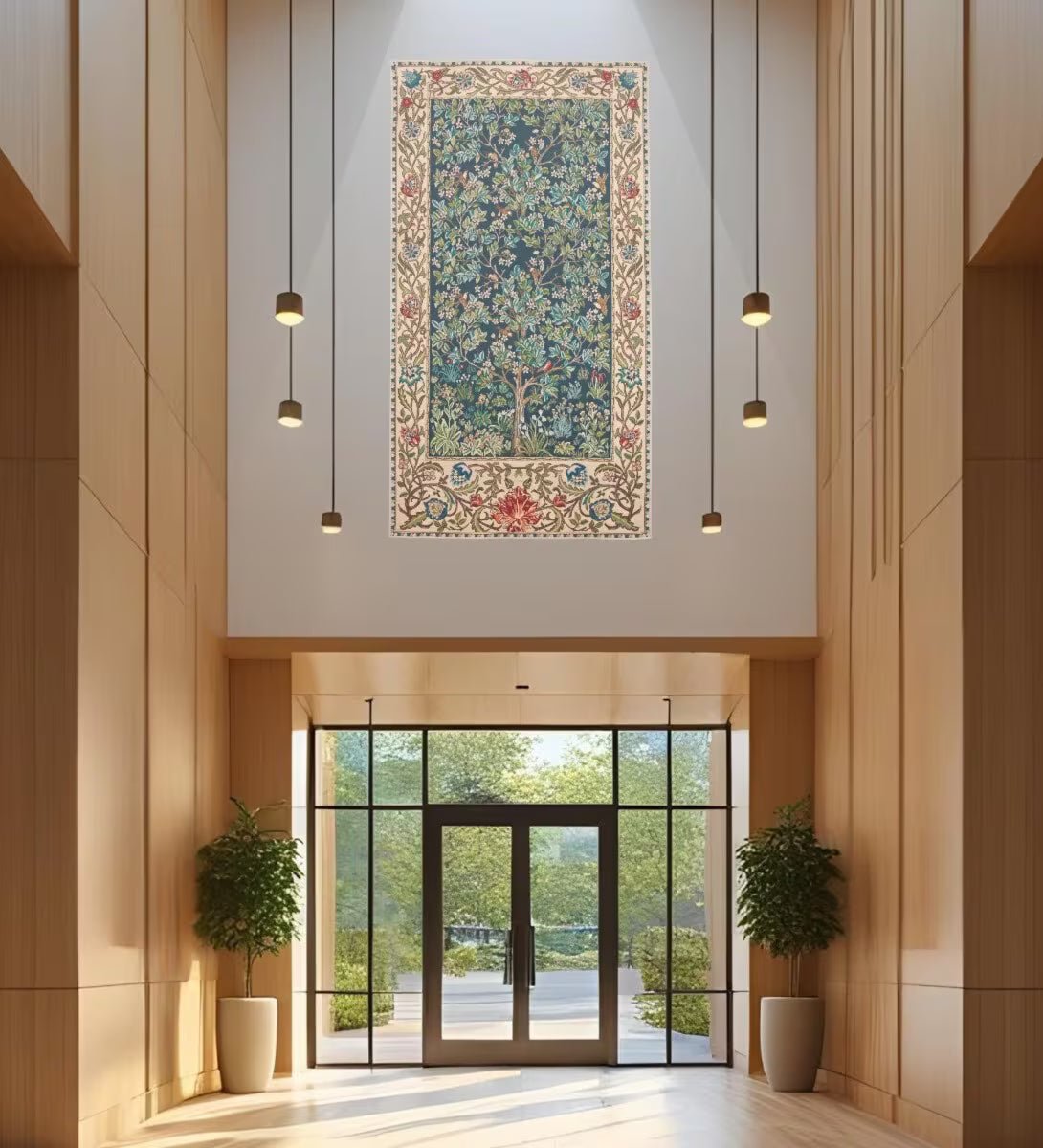 Morris Garden – Grande Loom Woven Tapestry - Requires Rod Size 5 - Hines of Oxford - LW1685 - Morris Wallpaper