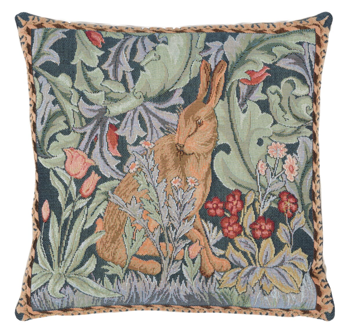 Morris Hare Left Cushion with Feather Filler - Hines - 484M - Morris Wallpaper