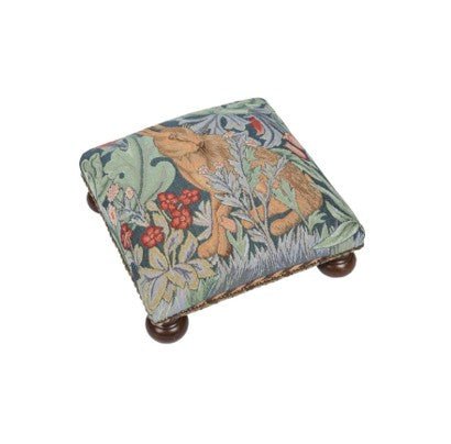 Morris Hare Right Tapestry Footstool - Hines of Oxford - F485 - Morris Wallpaper