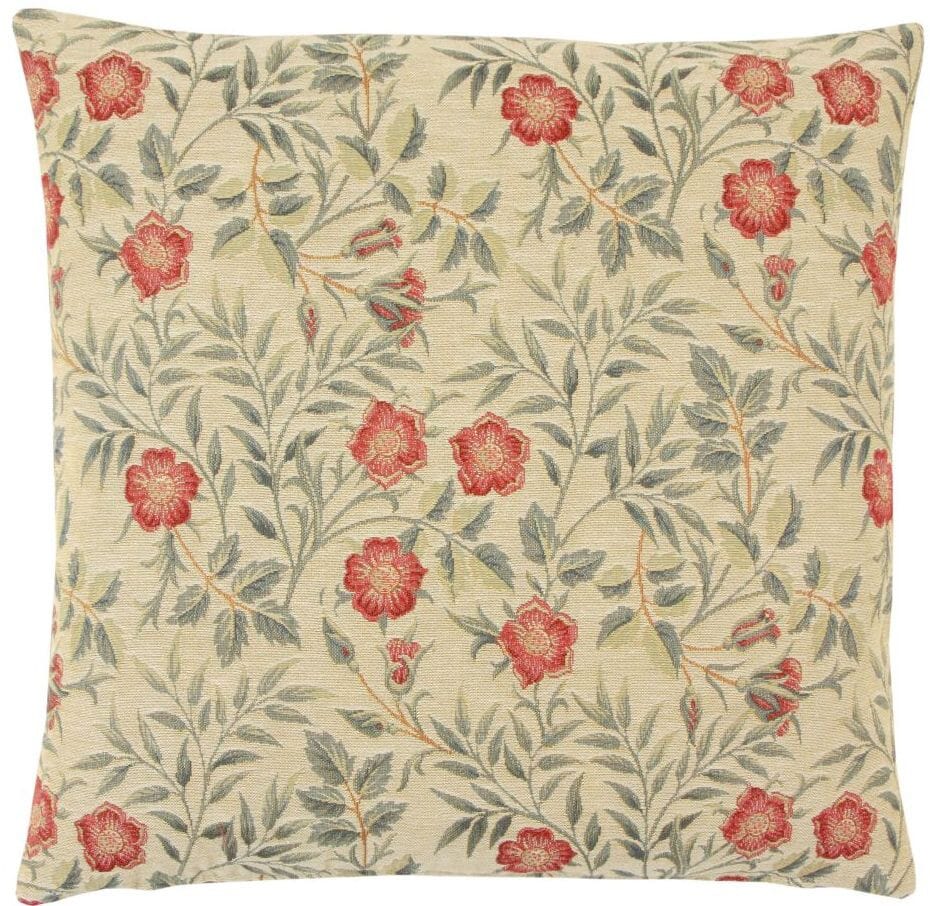 Morris Pimpernel Tapestry Cushion with Feather Filler - Hines - 499 - Morris Wallpaper