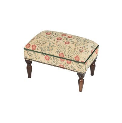 Morris Pimpernel Upholstered Stool - Hines of Oxford - AS499 - Morris Wallpaper