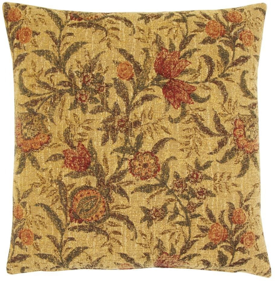 Morris Pomegranate Tapestry Cushion with Feather Filler - Hines - 497 - Morris Wallpaper